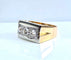 Bague 48 Bague Tank tête de chien en or 18 carats et platine, diamants 58 Facettes AB694