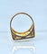 Bague 48 Bague Tank tête de chien en or 18 carats et platine, diamants 58 Facettes AB694