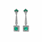 Boucles d'oreilles Boucles d'oreilles - Pendentifs Art déco en platine émeraudes et diamants 58 Facettes 50442