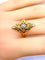 Bague 56 Bague marquise en or jaune 18 carats avec diamant et perles 58 Facettes AB704