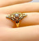 Bague 56 Bague marquise en or jaune 18 carats avec diamant et perles 58 Facettes AB704