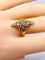 Bague 56 Bague marquise en or jaune 18 carats avec diamant et perles 58 Facettes AB704