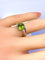 Bague 51 Bague en or blanc 18 carats au péridot 1,79 ct 58 Facettes AB700