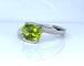 Bague 51 Bague en or blanc 18 carats au péridot 1,79 ct 58 Facettes AB700
