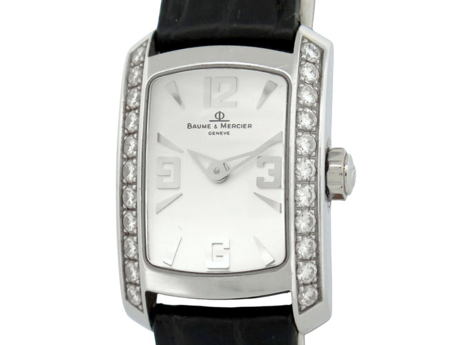 Montre Baume et Mercier Hampton - Montre femme quartz en acier et diamants 26 mm 58 Facettes 273980