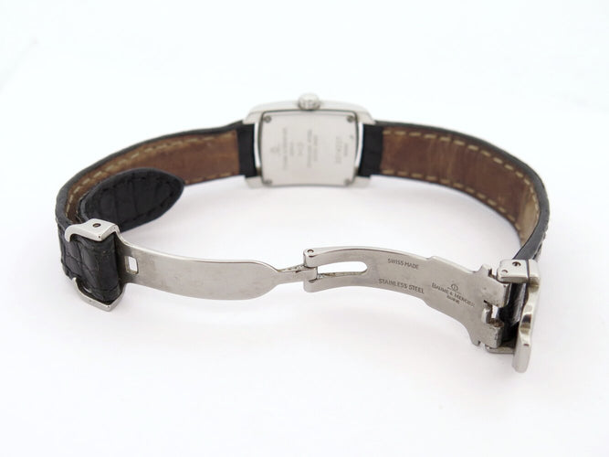 Montre Baume et Mercier Hampton - Montre femme quartz en acier et diamants 26 mm 58 Facettes 273980
