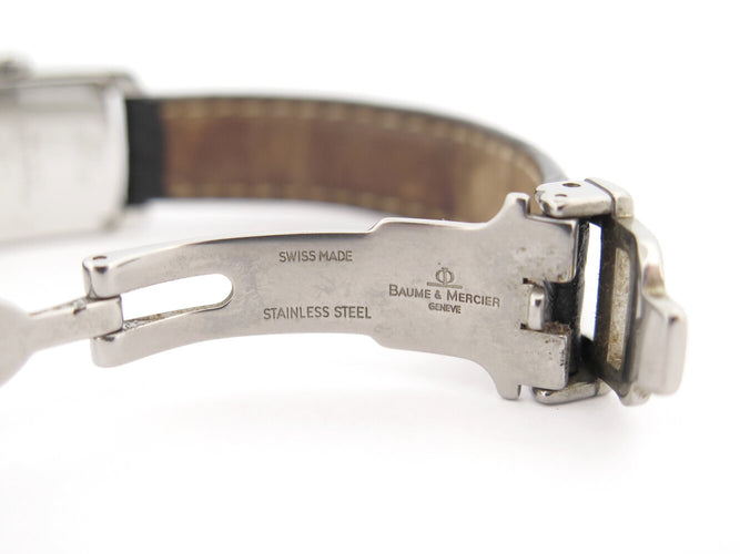 Montre Baume et Mercier Hampton - Montre femme quartz en acier et diamants 26 mm 58 Facettes 273980