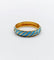 Bague 55.5 Bague jonc vintage en or jaune 18k à émail bleu ciel 58 Facettes A06937