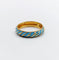 Bague 55.5 Bague jonc vintage en or jaune 18k à émail bleu ciel 58 Facettes A06937