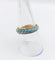 Bague 55.5 Bague jonc vintage en or jaune 18k à émail bleu ciel 58 Facettes A06937