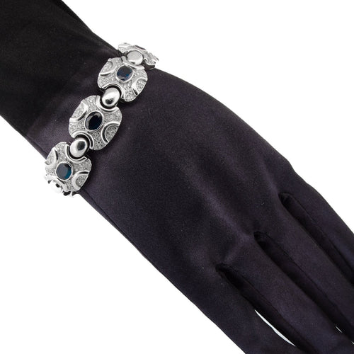 Bracelet Bracelet vintage - en or blanc 18 ct avec saphirs et diamants 58 Facettes BR6 (00979)
