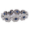 Bracelet Bracelet vintage - en or blanc 18 ct avec saphirs et diamants 58 Facettes BR6 (00979)