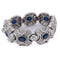 Bracelet Bracelet vintage - en or blanc 18 ct avec saphirs et diamants 58 Facettes BR6 (00979)