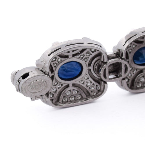 Bracelet Bracelet vintage - en or blanc 18 ct avec saphirs et diamants 58 Facettes BR6 (00979)