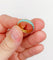 Bague 56 Bague jonc vintage - motifs cannelés en or jaune 18k et émail bleu ciel 58 Facettes A06938