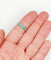 Bague 56 Bague jonc vintage - motifs cannelés en or jaune 18k et émail bleu ciel 58 Facettes A06938