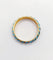 Bague 56 Bague jonc vintage - motifs cannelés en or jaune 18k et émail bleu ciel 58 Facettes A06938