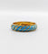 Bague 56 Bague jonc vintage - motifs cannelés en or jaune 18k et émail bleu ciel 58 Facettes A06938