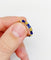 Bague 55 Bague jonc vintage style bambou en or 14k et émail bleu 58 Facettes A06939