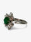 Bague 53 Bague en or blanc 18K avec émeraude 1 ct et diamants 0,60 ct 58 Facettes 1776