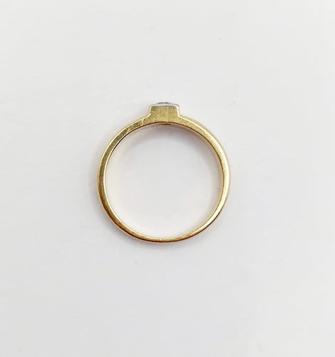 Bague 49 Bague chevalière Art déco en or jaune 18k et diamant 58 Facettes A06943