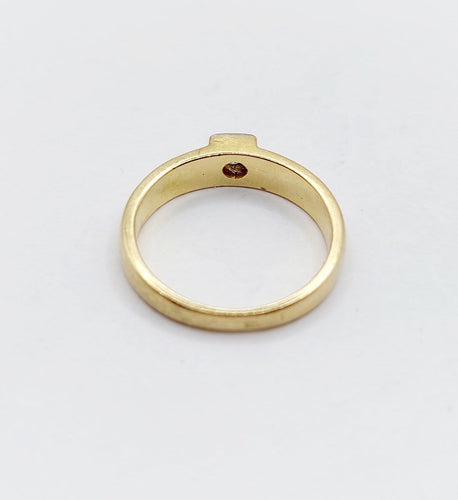 Bague 49 Bague chevalière Art déco en or jaune 18k et diamant 58 Facettes A06943