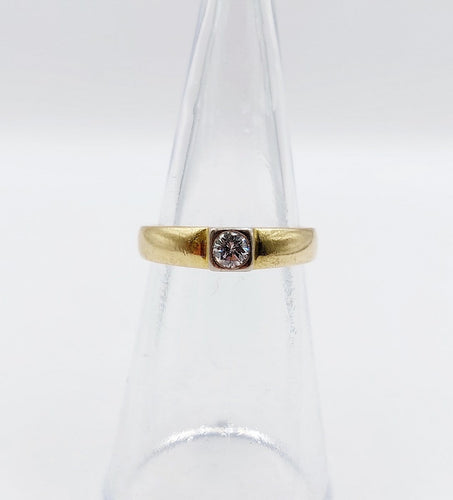 Bague 49 Bague chevalière Art déco en or jaune 18k et diamant 58 Facettes A06943