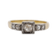 Bague 56 Bague Art déco en or 18k et platine avec diamants 58 Facettes A06946