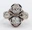 Bague 50 Bague Art déco en or blanc 18k et platine, diamants taille ancienne 2,30 ct 58 Facettes A06951