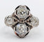 Bague 50 Bague Art déco en or blanc 18k et platine, diamants taille ancienne 2,30 ct 58 Facettes A06951