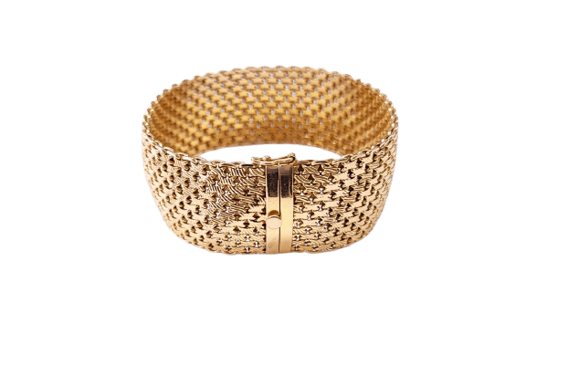 Bracelet Bracelet manchette en or jaune 18 carats 58 Facettes Brac.iris.1974