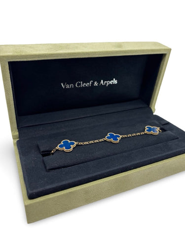 Bracelet Van Cleef & Arpels Alhambra - Bracelet en or jaune 18K et agates 58 Facettes 1758