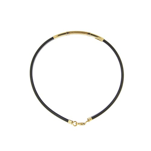 Bracelet Bracelet en caoutchouc et or jaune 18 ct 58 Facettes 38054