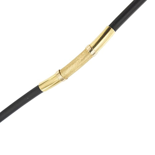 Bracelet Bracelet en caoutchouc et or jaune 18 ct 58 Facettes 38054