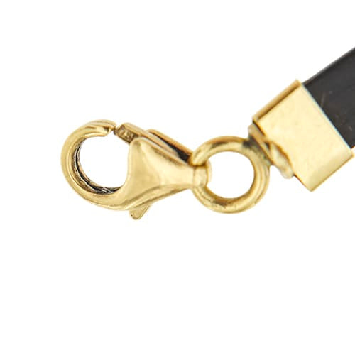 Bracelet Bracelet en caoutchouc et or jaune 18 ct 58 Facettes 38054