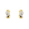 Boucles d'oreilles Damiani - Boucles d’oreilles puces en or jaune et or blanc avec diamants 58 Facettes 39164