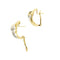 Boucles d'oreilles Damiani - Boucles d’oreilles puces en or jaune et or blanc avec diamants 58 Facettes 39164