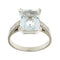 Bague Bague - Aigue-marine et diamants en or blanc 18 ct 58 Facettes 39084