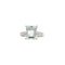 Bague Bague - Aigue-marine et diamants en or blanc 18 ct 58 Facettes 39084