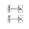 Boucles d'oreilles Boucles d’oreilles - Puces carrées en or blanc 18 ct et diamants 58 Facettes 39097