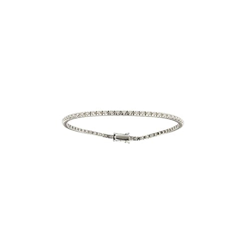 Bracelet Forever Unique - Bracelet tennis en or blanc 18 ct et diamants 0,95 ct 58 Facettes 41194