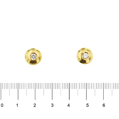 Boucles d'oreilles Boucles d’oreilles - Puces en or jaune 18 ct et diamants 0,16 ct 58 Facettes 39162