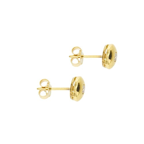 Boucles d'oreilles Boucles d’oreilles - Puces en or jaune 18 ct et diamants 0,16 ct 58 Facettes 39162