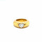 Bague 50 Bague jonc en or jaune 18 carats avec diamant taille cœur 1,3 ct 58 Facettes