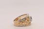 Bague 54 Bague - Saphir 0,95 ct et diamants en or jaune et or blanc 18 carats 58 Facettes
