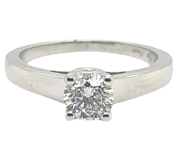 Bague 52 Bague solitaire en or blanc 18 carats avec diamant 0,750 ct 58 Facettes