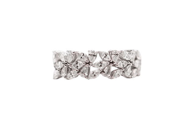 Bague 53 Bague en or blanc 18 carats avec diamants 1,010 carats 58 Facettes