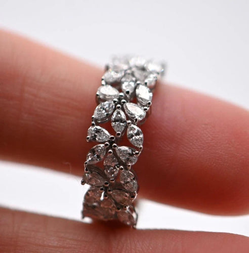 Bague 53 Bague en or blanc 18 carats avec diamants 1,010 carats 58 Facettes