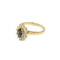 Bague 54 Bague marguerite - Bague en or jaune et saphir, diamants 58 Facettes 260106R