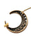 Broche Broche croissant de lune Napoléon III en or 18 ct, argent et diamants 58 Facettes Crois